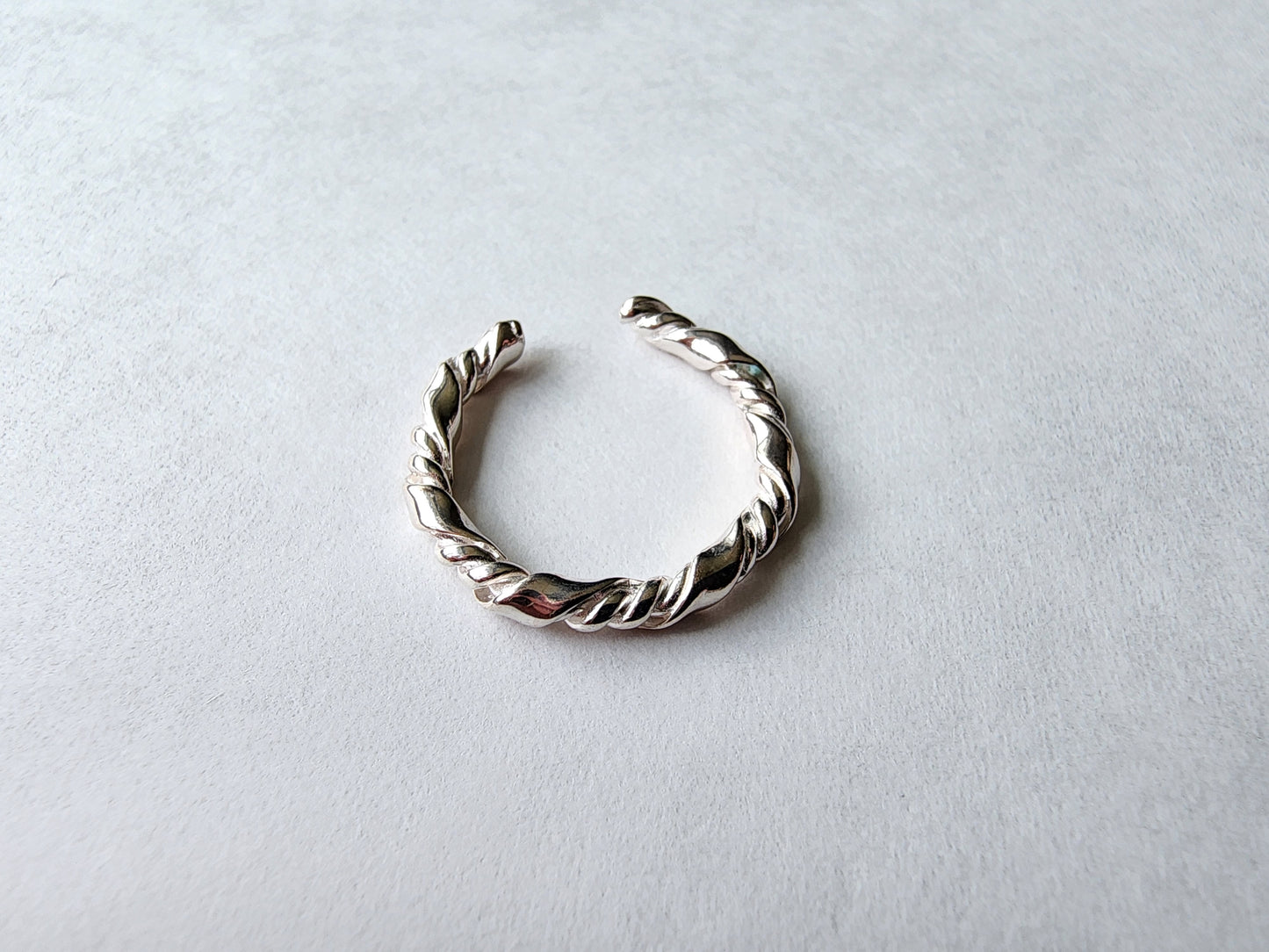 [Ring] Twisted Sterling Silver Open Ring