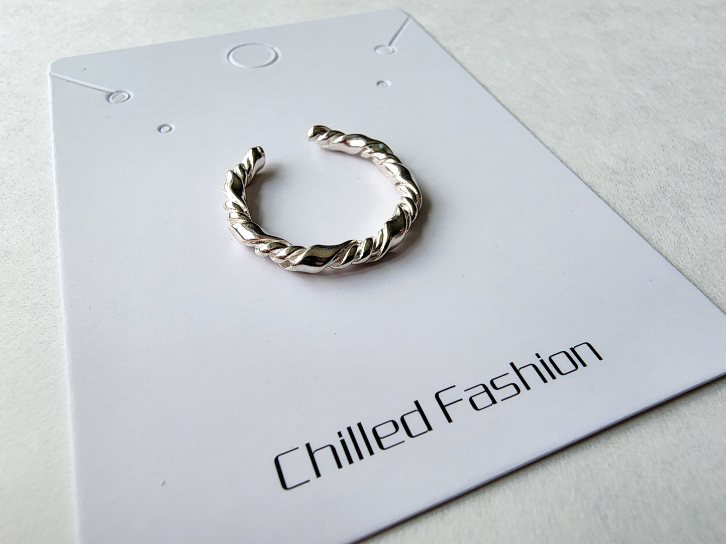 [Ring] Twisted Sterling Silver Open Ring