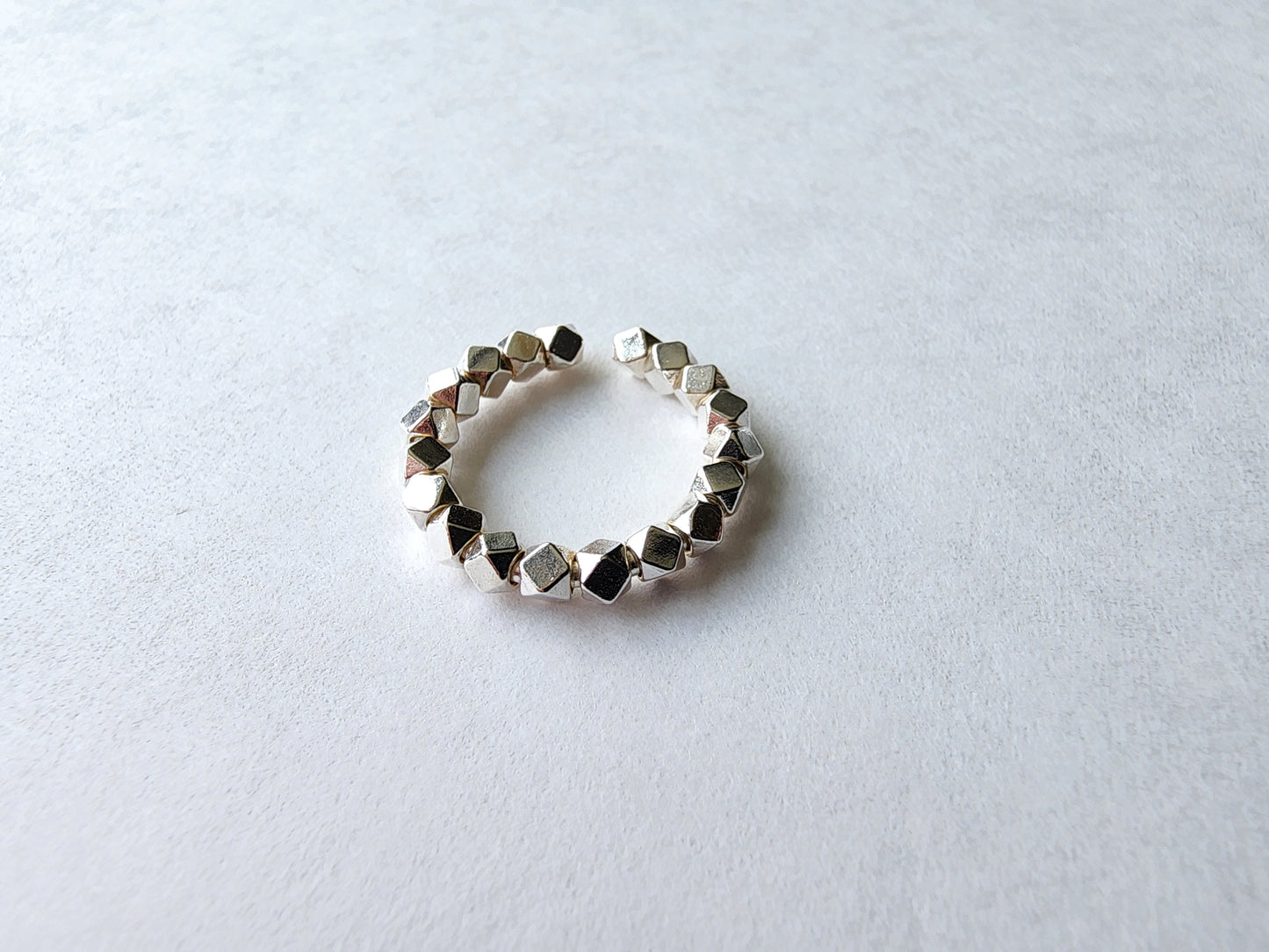 [Ring] Sterling Silver Open Ring with Fragmented Design