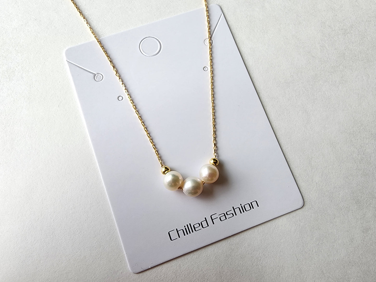 [Necklace] Elegant Sterling Silver and Freshwater Pearl Necklace