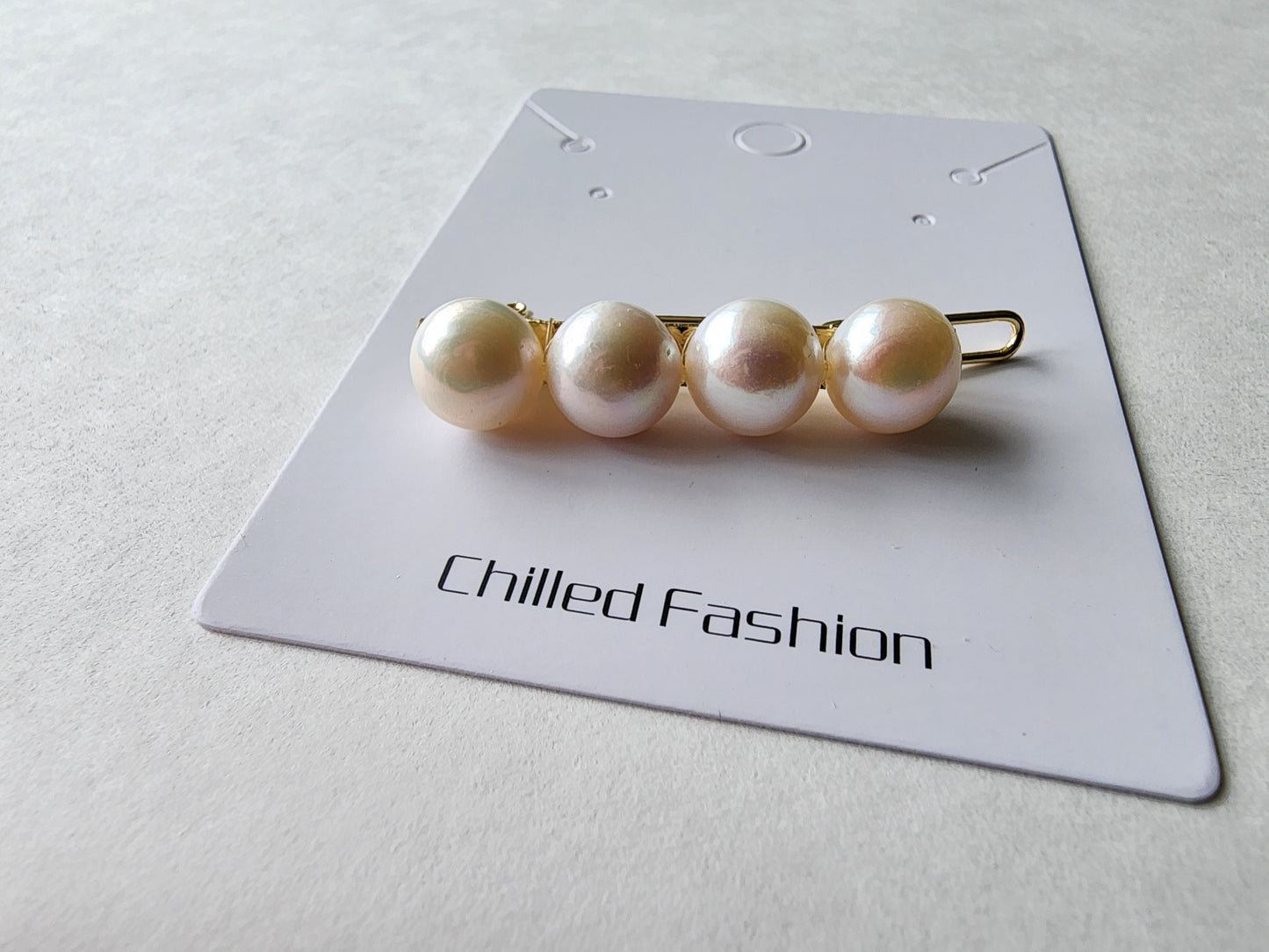 [Hair Accessory] 14K Gold-Filled Baroque Pearl Hair Clip - Elegant 10.5mm Pearl Accessory