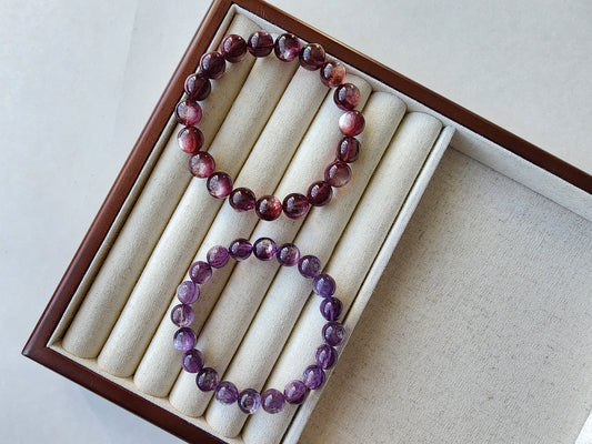 [Bracelet] Elegant Purple Lithium Mica 紫锂云母 Bead Bracelet - A Touch of Elegance and Healing Energy