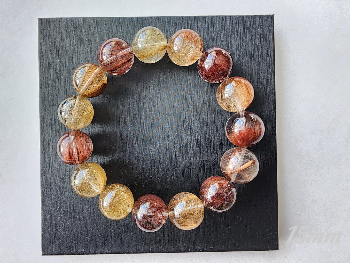 [Bracelet] Golden Glow: Rutilated Quartz 彩发晶 Bracelet