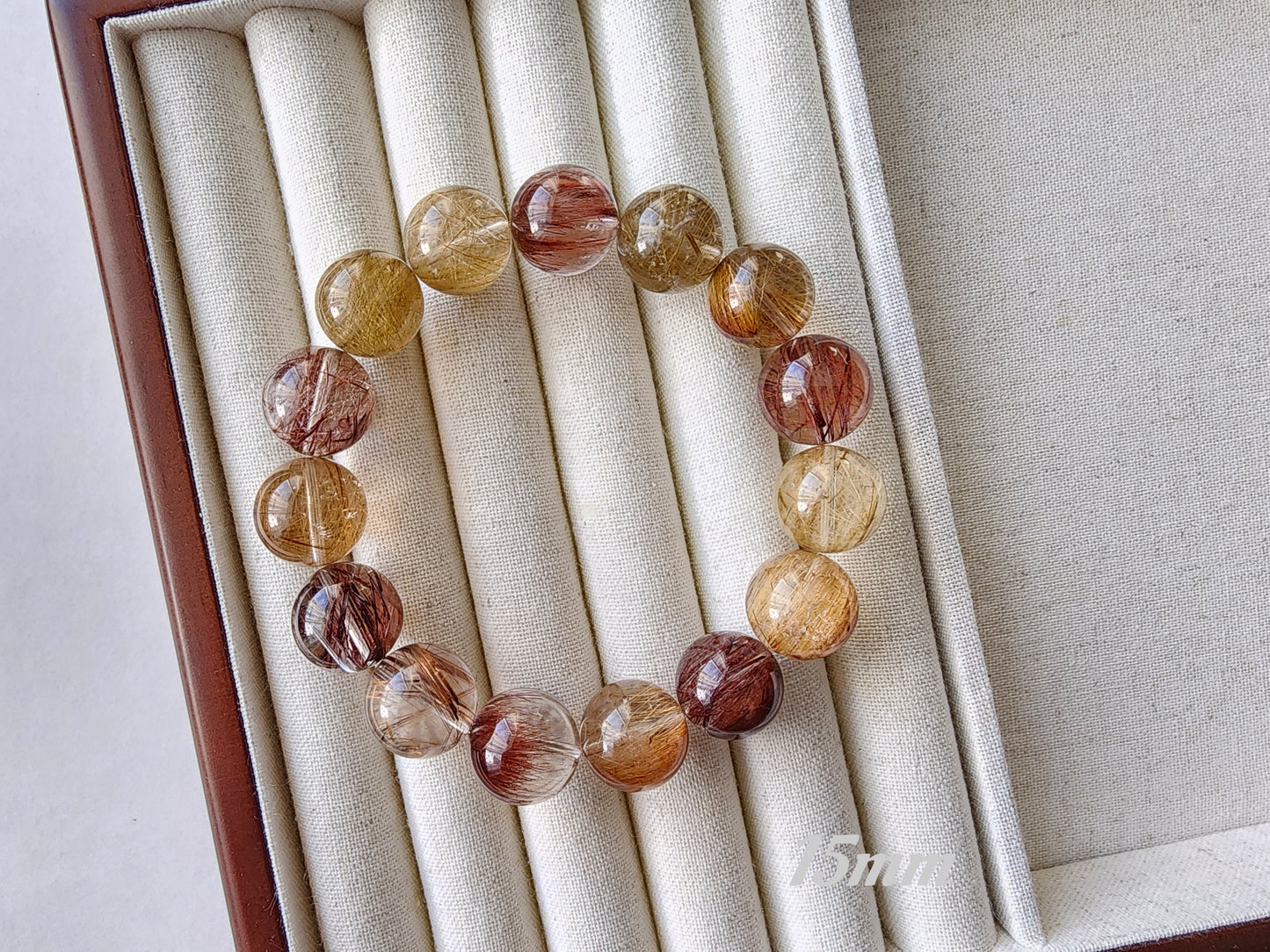 [Bracelet] Golden Glow: Rutilated Quartz 彩发晶 Bracelet