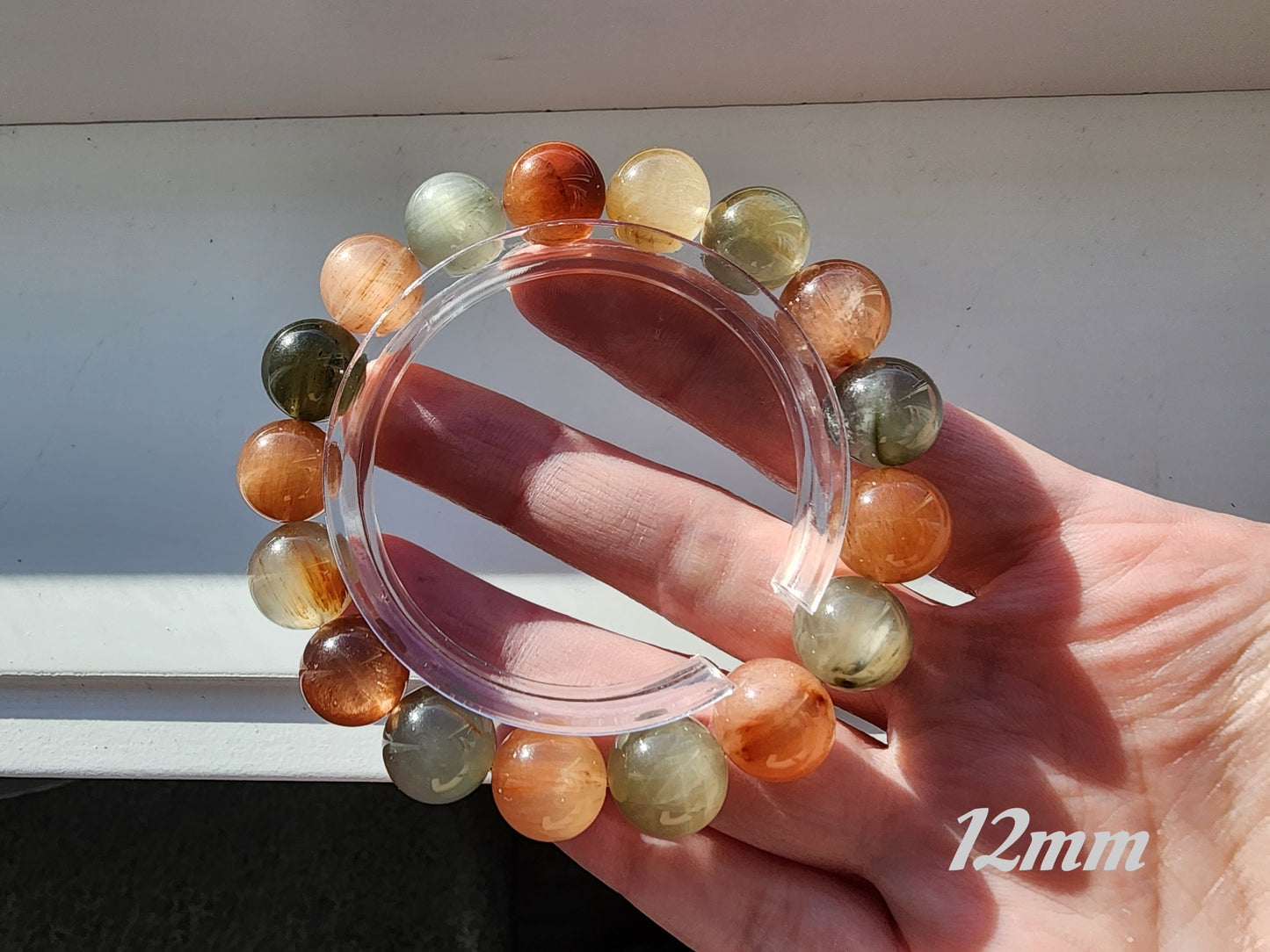 [Bracelet] Unique Harmony: Rabbit Hair Quartz 兔毛 Bracelet with Multicolored Beads