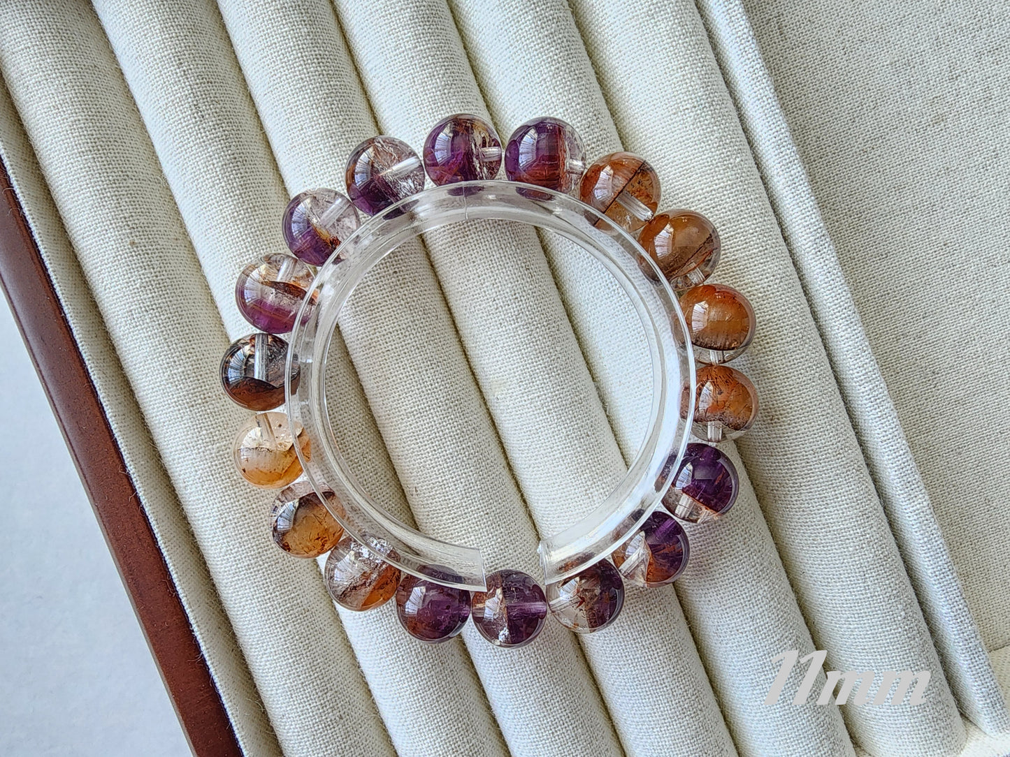 [Bracelet] Auralite-23 Harmony: Round Bead Crystal Bracelet for Spiritual Growth