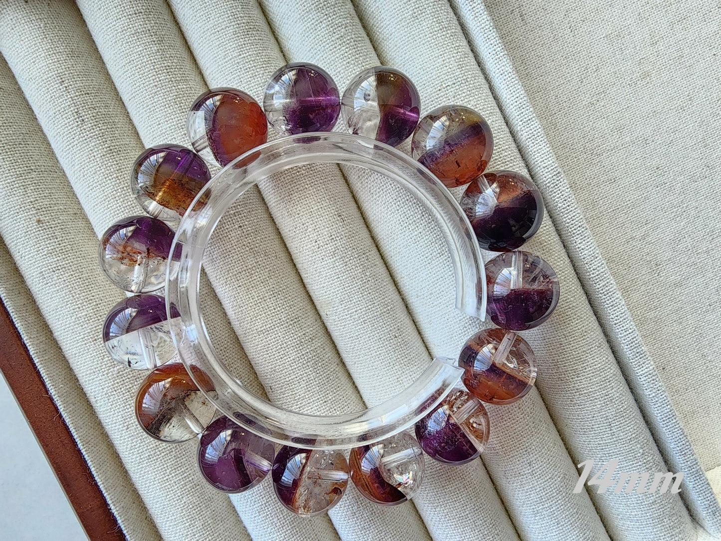 [Bracelet] Auralite-23 Harmony: Round Bead Crystal Bracelet for Spiritual Growth