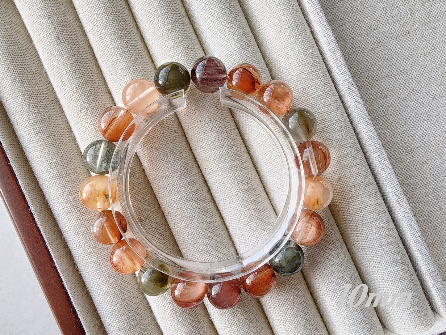 [Bracelet] Radiant Phoenix: Colorful Rabbit Hair Quartz 兔毛 Bracelet - A Vibrant Elegance for Your Wrist