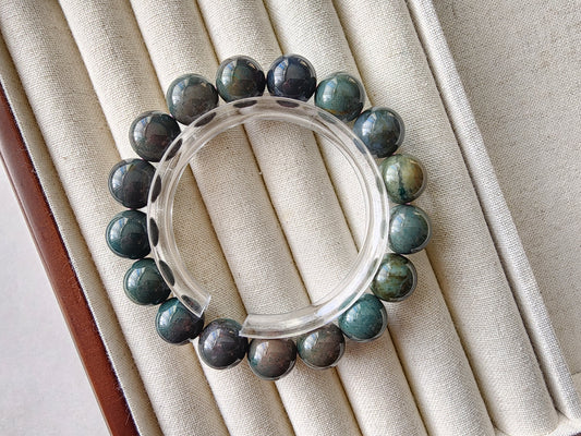 [Bracelet] Exquisite 12mm Alashan Agate Beaded Bracelet