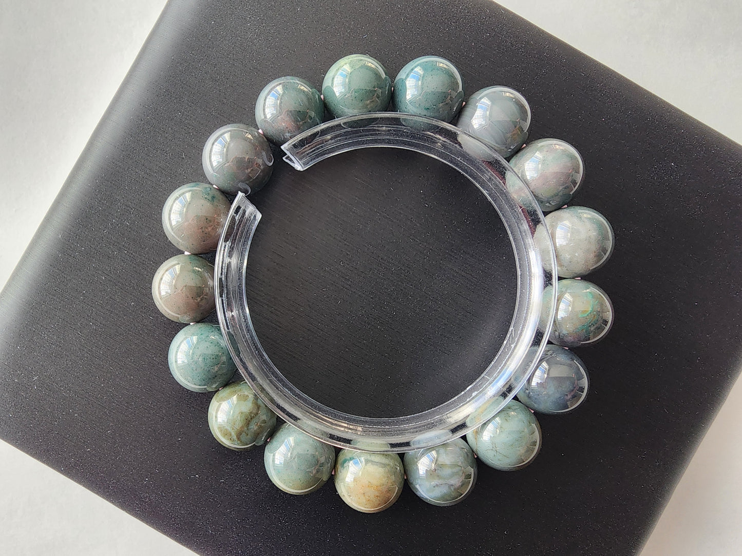 [Bracelet] Exquisite 12mm Alashan Agate Beaded Bracelet