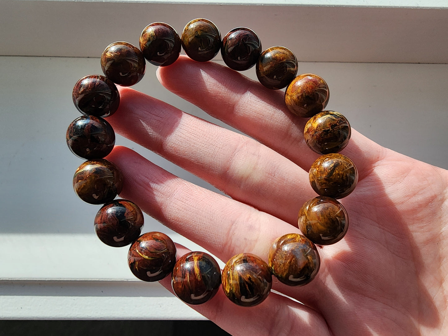 [Bracelet] Exquisite 11mm Phoenix Style Pietersite Bracelet: Unleash the Power of the Storm