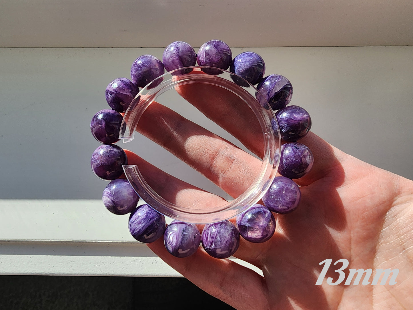 [Bracelet] Radiant Purple: Charoite 紫龙晶 Round Beads Bracelet - Embrace Transformation and Inner Strength