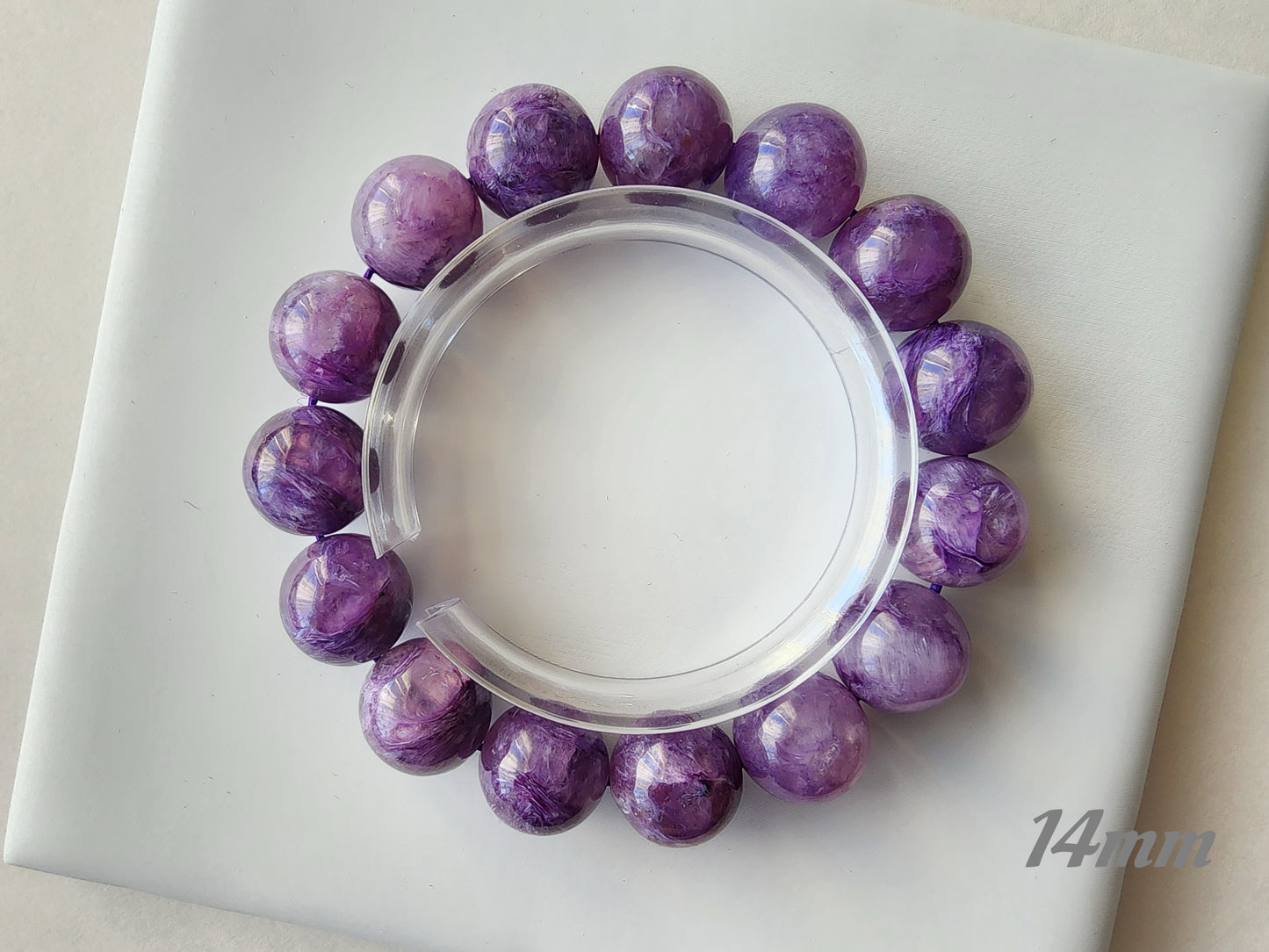 [Bracelet] Radiant Purple: Charoite 紫龙晶 Round Beads Bracelet - Embrace Transformation and Inner Strength