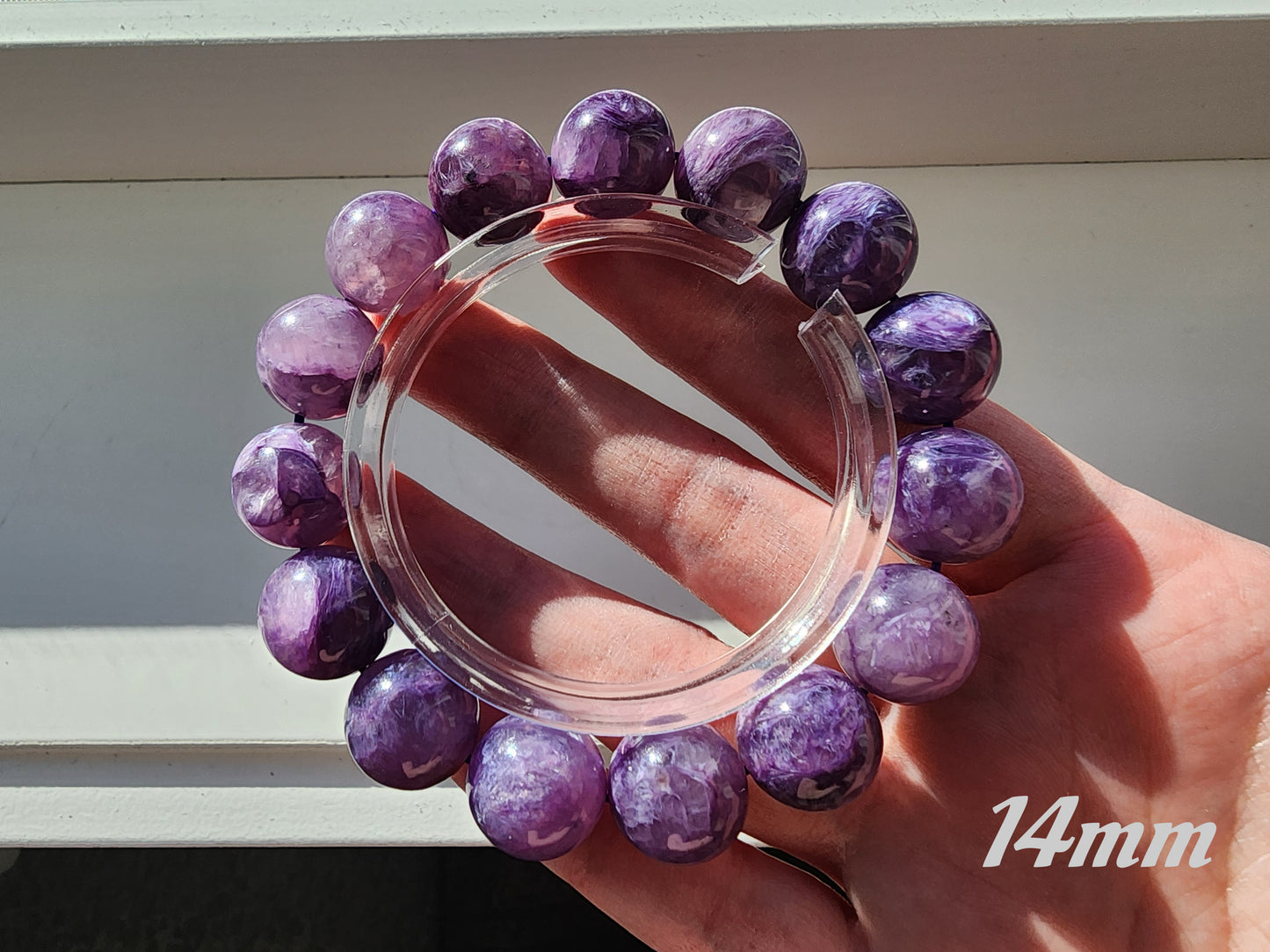 [Bracelet] Radiant Purple: Charoite 紫龙晶 Round Beads Bracelet - Embrace Transformation and Inner Strength