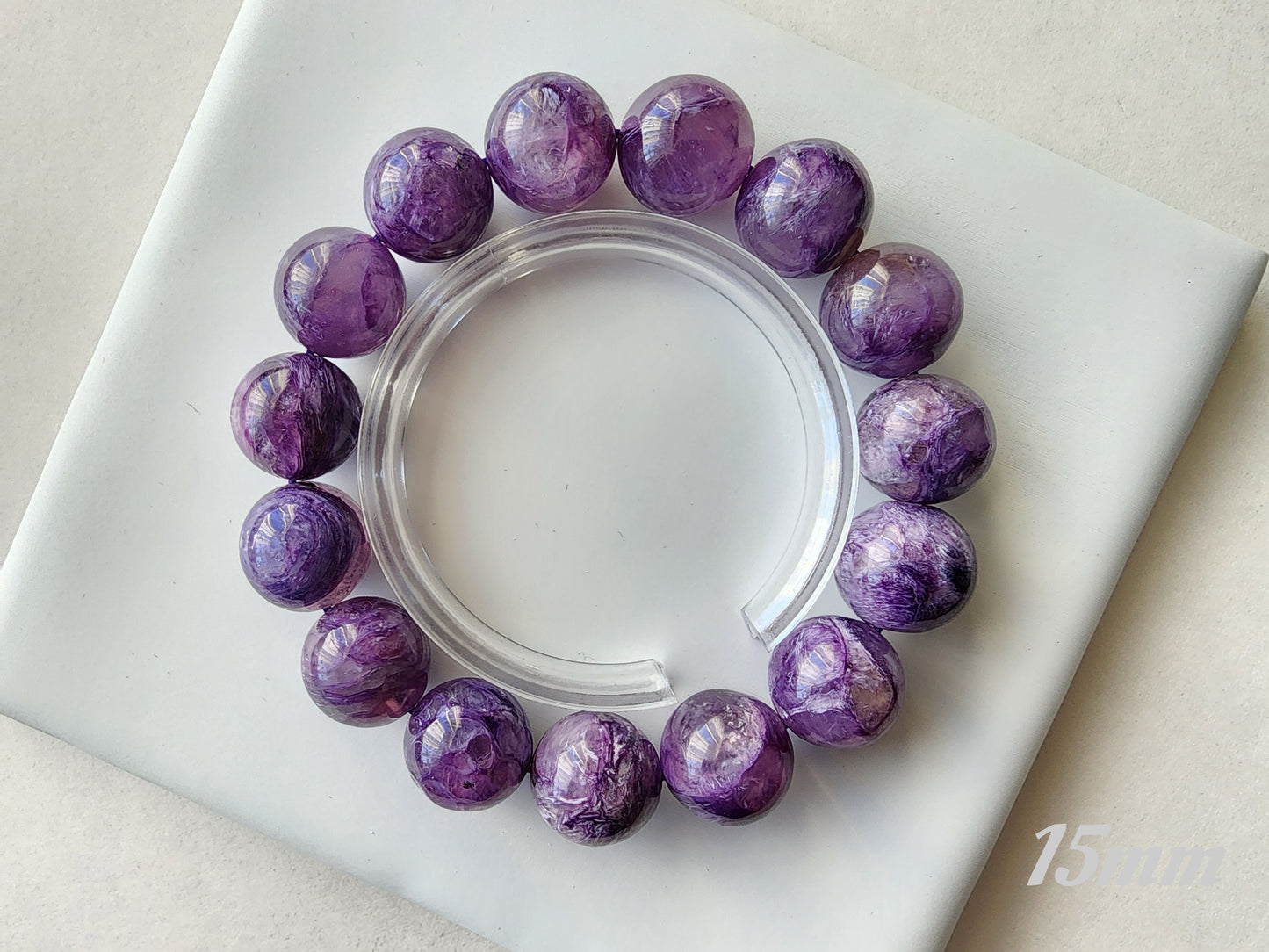 [Bracelet] Radiant Purple: Charoite 紫龙晶 Round Beads Bracelet - Embrace Transformation and Inner Strength