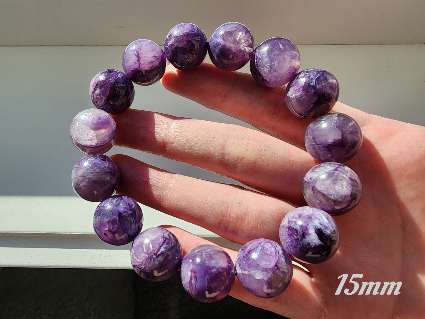 [Bracelet] Radiant Purple: Charoite 紫龙晶 Round Beads Bracelet - Embrace Transformation and Inner Strength