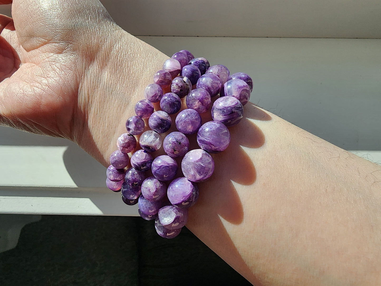 [Bracelet] Radiant Purple: Charoite 紫龙晶 Round Beads Bracelet - Embrace Transformation and Inner Strength