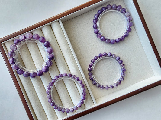 [Bracelet] Radiant Purple: Charoite 紫龙晶 Round Beads Bracelet - Embrace Transformation and Inner Strength