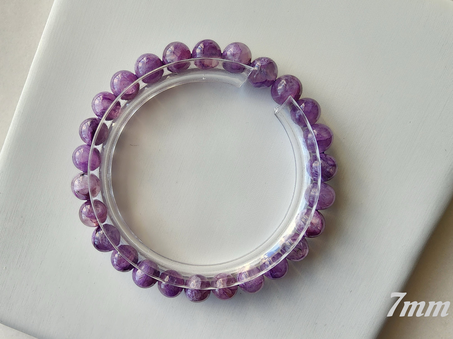 [Bracelet] Radiant Purple: Charoite 紫龙晶 Round Beads Bracelet - Embrace Transformation and Inner Strength