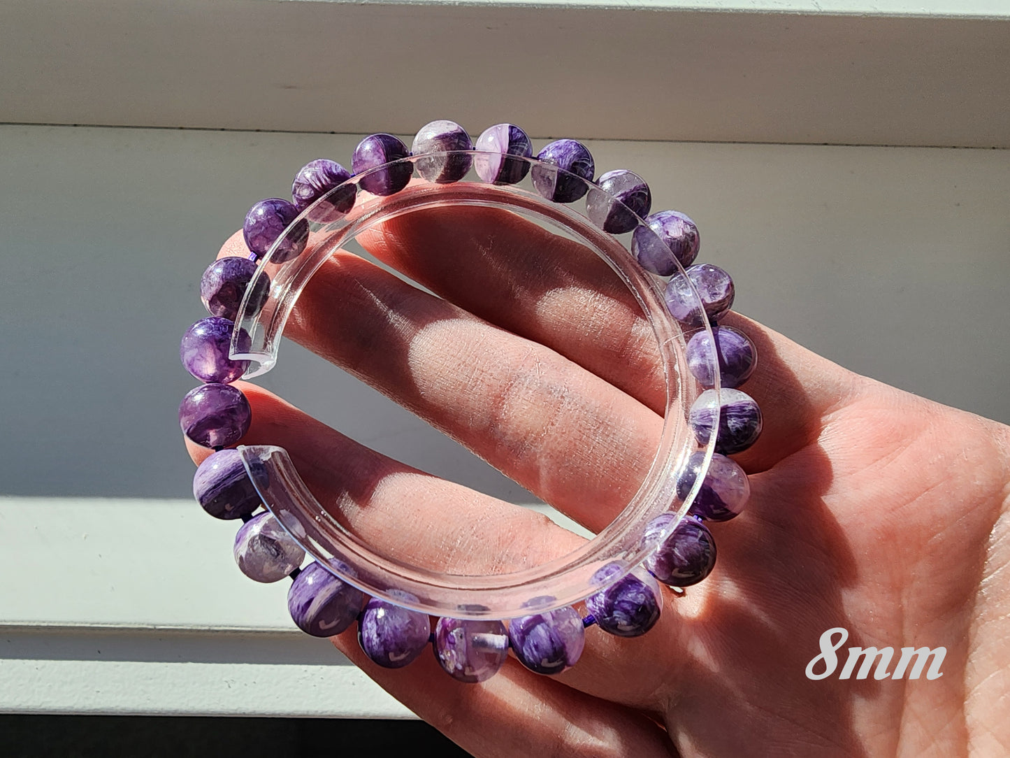 [Bracelet] Radiant Purple: Charoite 紫龙晶 Round Beads Bracelet - Embrace Transformation and Inner Strength