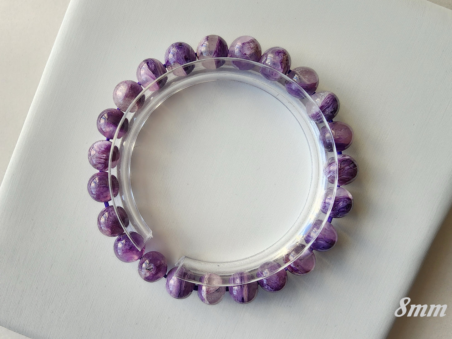 [Bracelet] Radiant Purple: Charoite 紫龙晶 Round Beads Bracelet - Embrace Transformation and Inner Strength