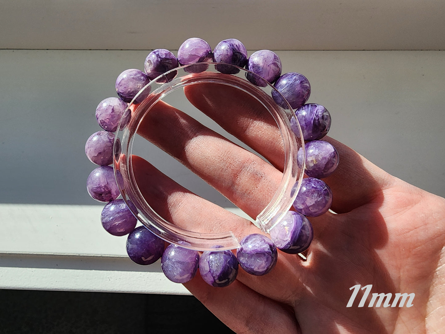 [Bracelet] Radiant Purple: Charoite 紫龙晶 Round Beads Bracelet - Embrace Transformation and Inner Strength