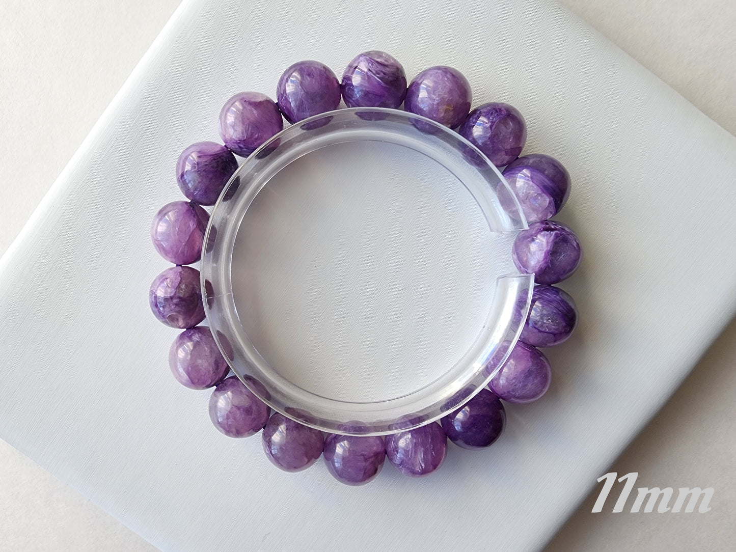 [Bracelet] Radiant Purple: Charoite 紫龙晶 Round Beads Bracelet - Embrace Transformation and Inner Strength