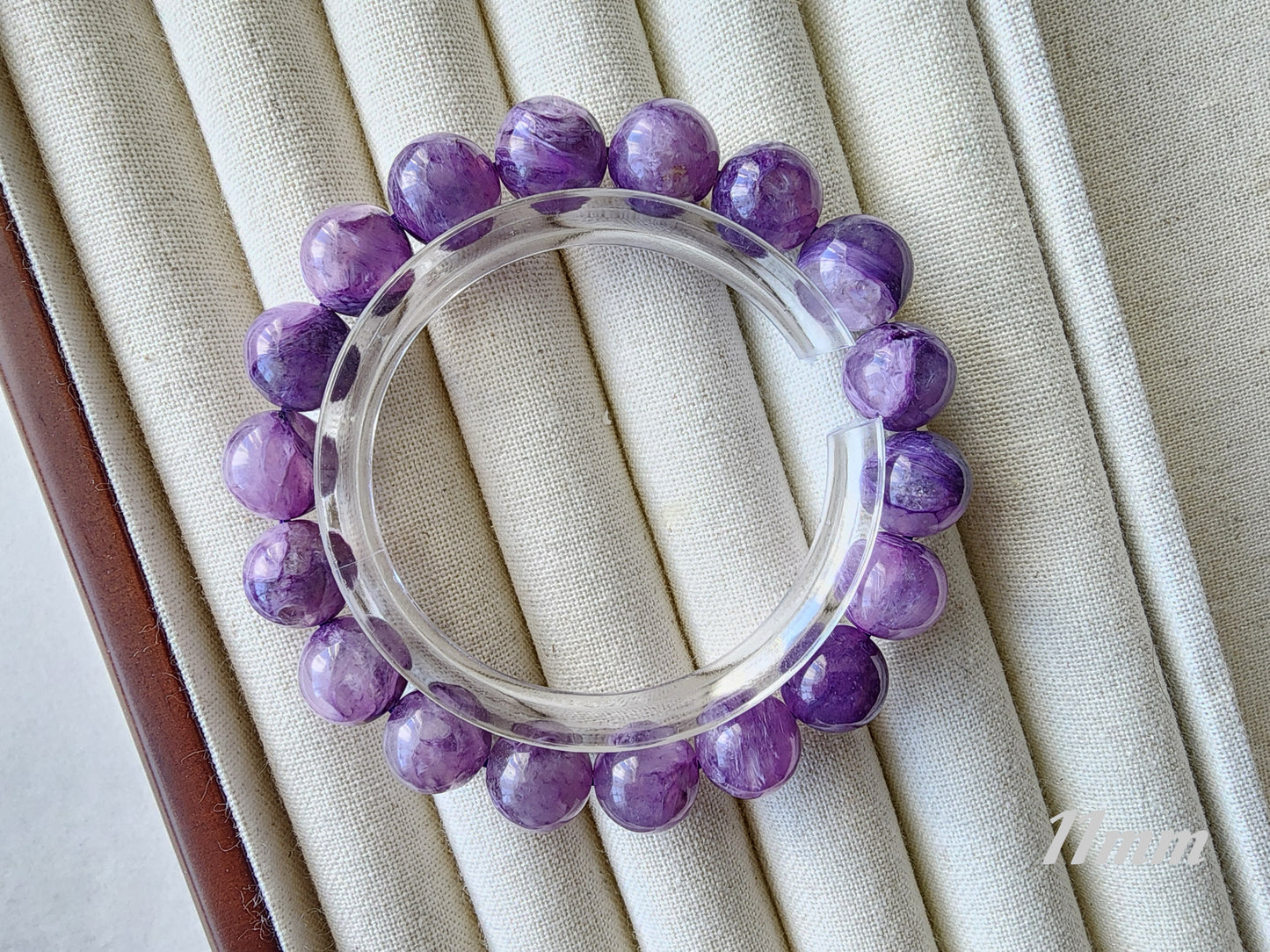 [Bracelet] Radiant Purple: Charoite 紫龙晶 Round Beads Bracelet - Embrace Transformation and Inner Strength