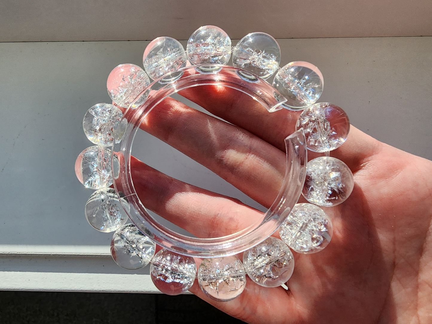 [Bracelet] Radiant 13mm Artificially Exploded Clear Quartz 白阿塞 Bracelet