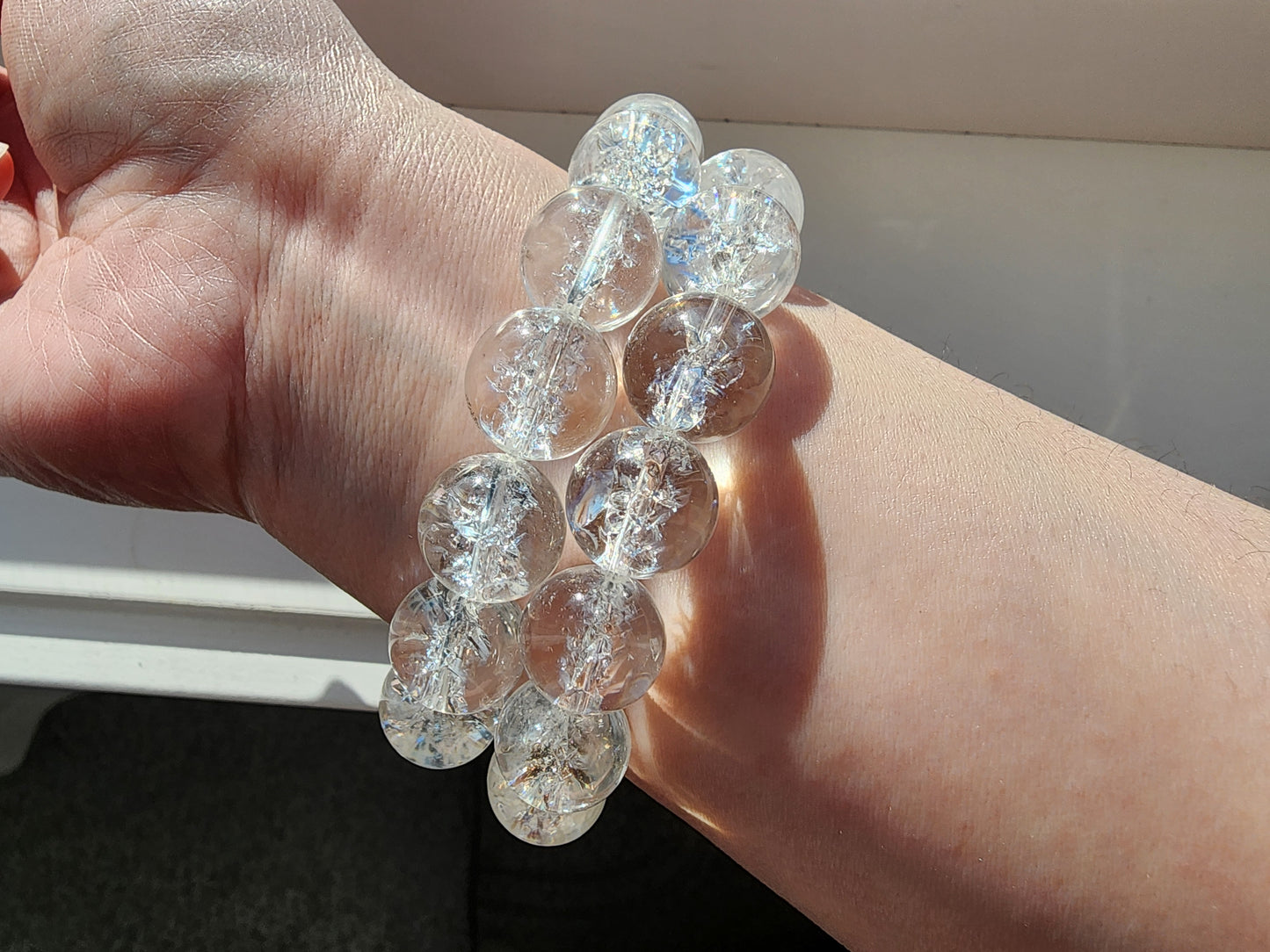 [Bracelet] Radiant 13mm Artificially Exploded Clear Quartz 白阿塞 Bracelet