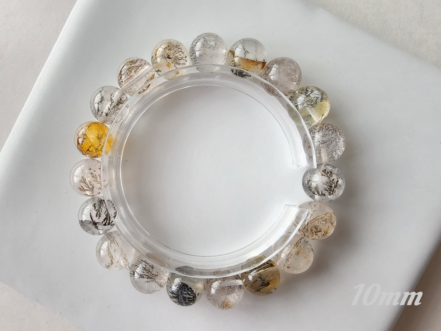 [Bracelet] Natural Dendritic Quartz 小树水晶 Beaded Bracelet - Grow Abundance & Prosperity