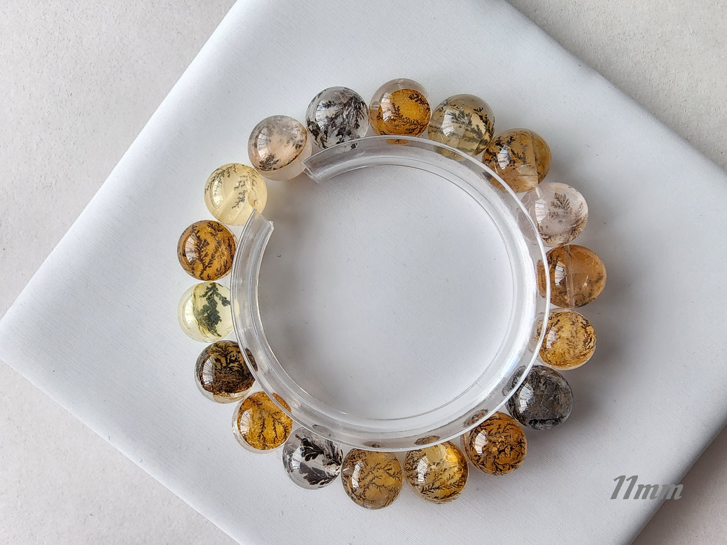 [Bracelet] Natural Dendritic Quartz 小树水晶 Beaded Bracelet - Grow Abundance & Prosperity