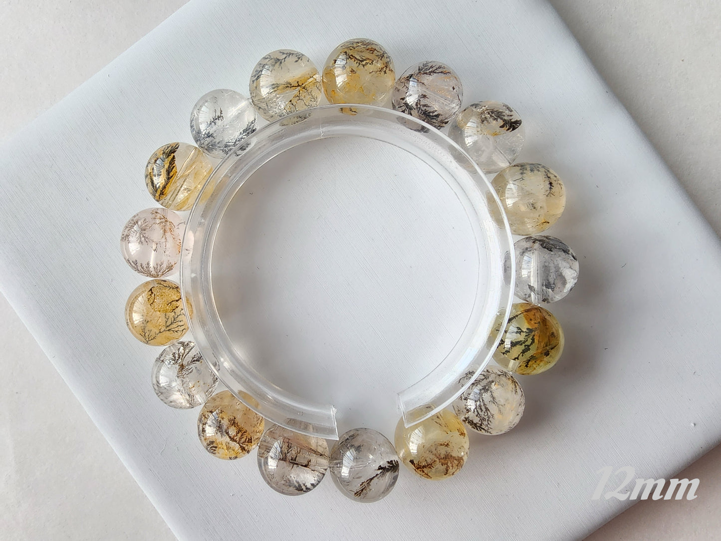 [Bracelet] Natural Dendritic Quartz 小树水晶 Beaded Bracelet - Grow Abundance & Prosperity