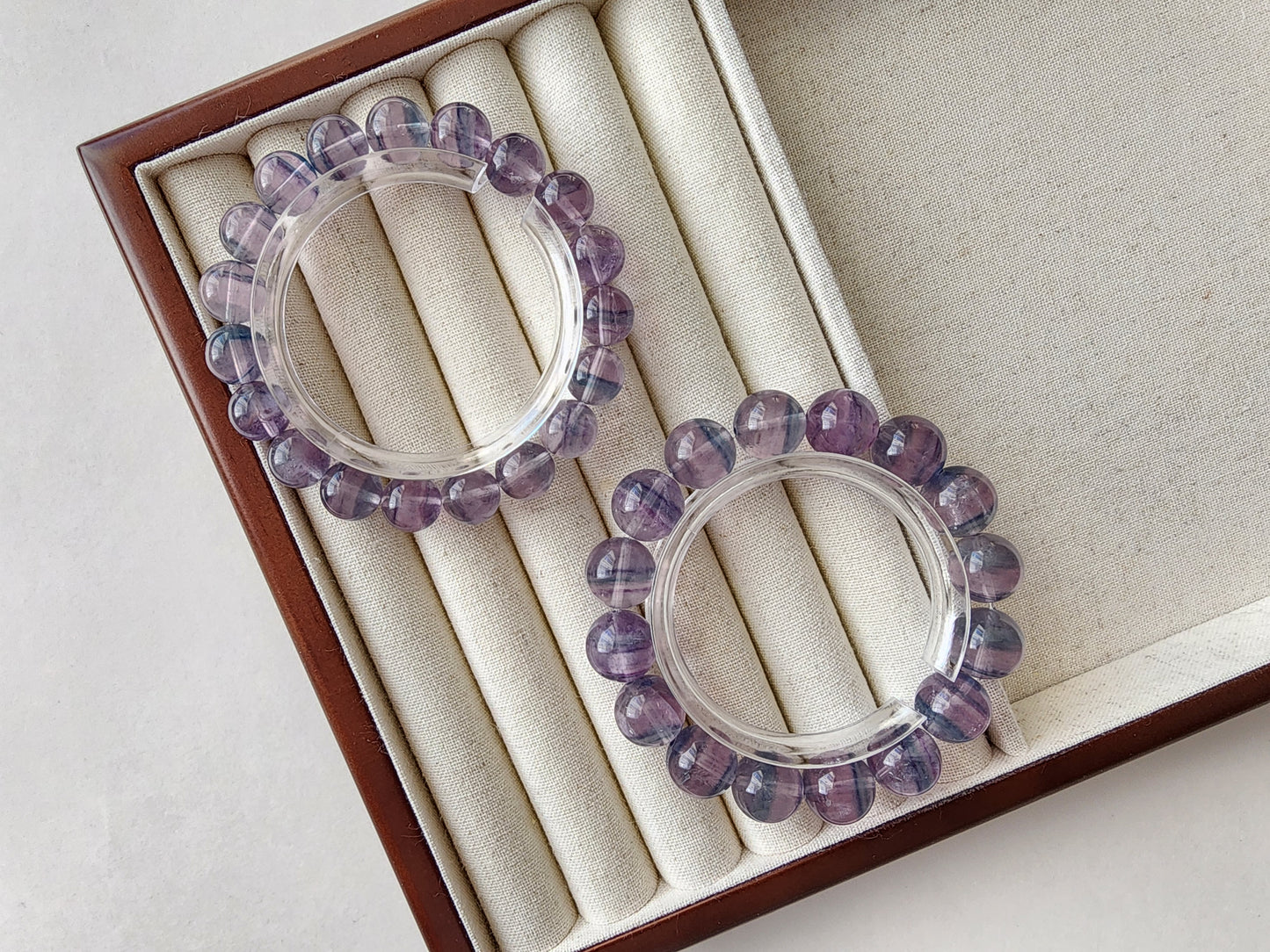 [Bracelet] Natural Pink Fluorite Round Bead Bracelet - Embrace Tranquility and Love