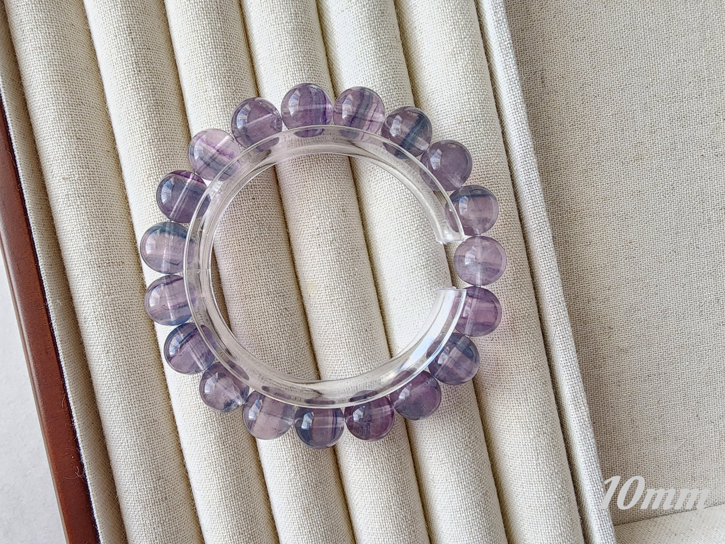 [Bracelet] Natural Pink Fluorite Round Bead Bracelet - Embrace Tranquility and Love