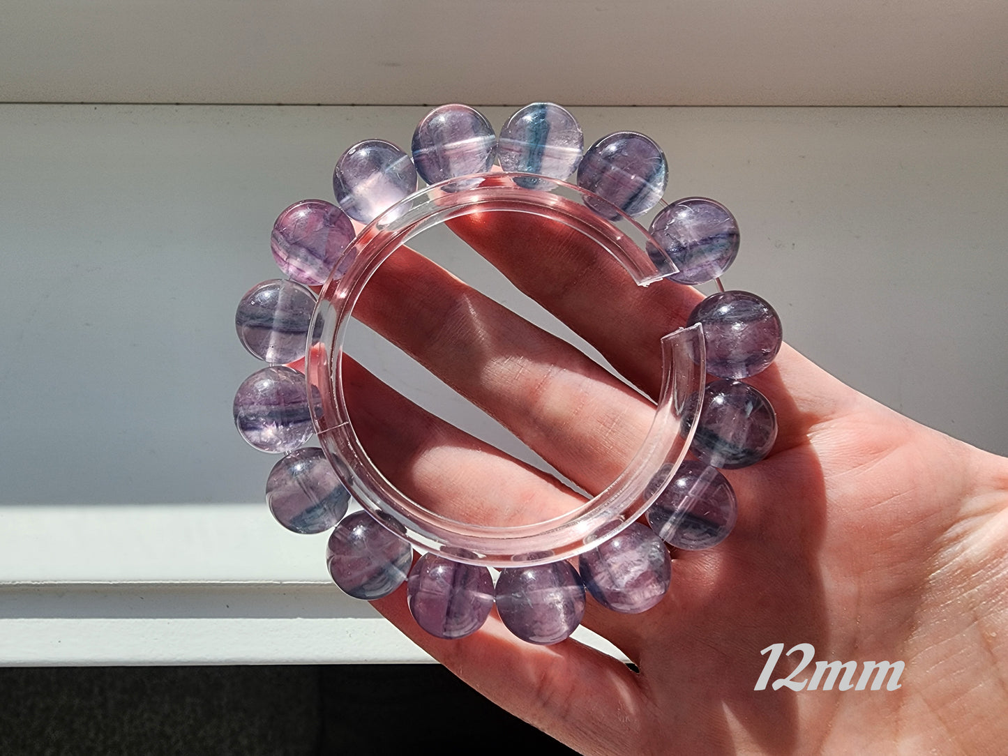 [Bracelet] Natural Pink Fluorite Round Bead Bracelet - Embrace Tranquility and Love