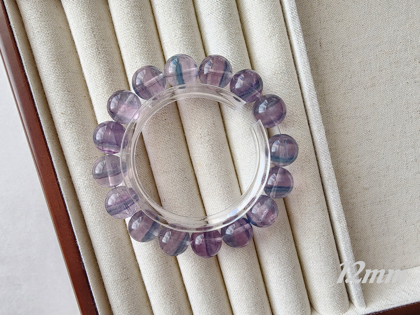 [Bracelet] Natural Pink Fluorite Round Bead Bracelet - Embrace Tranquility and Love