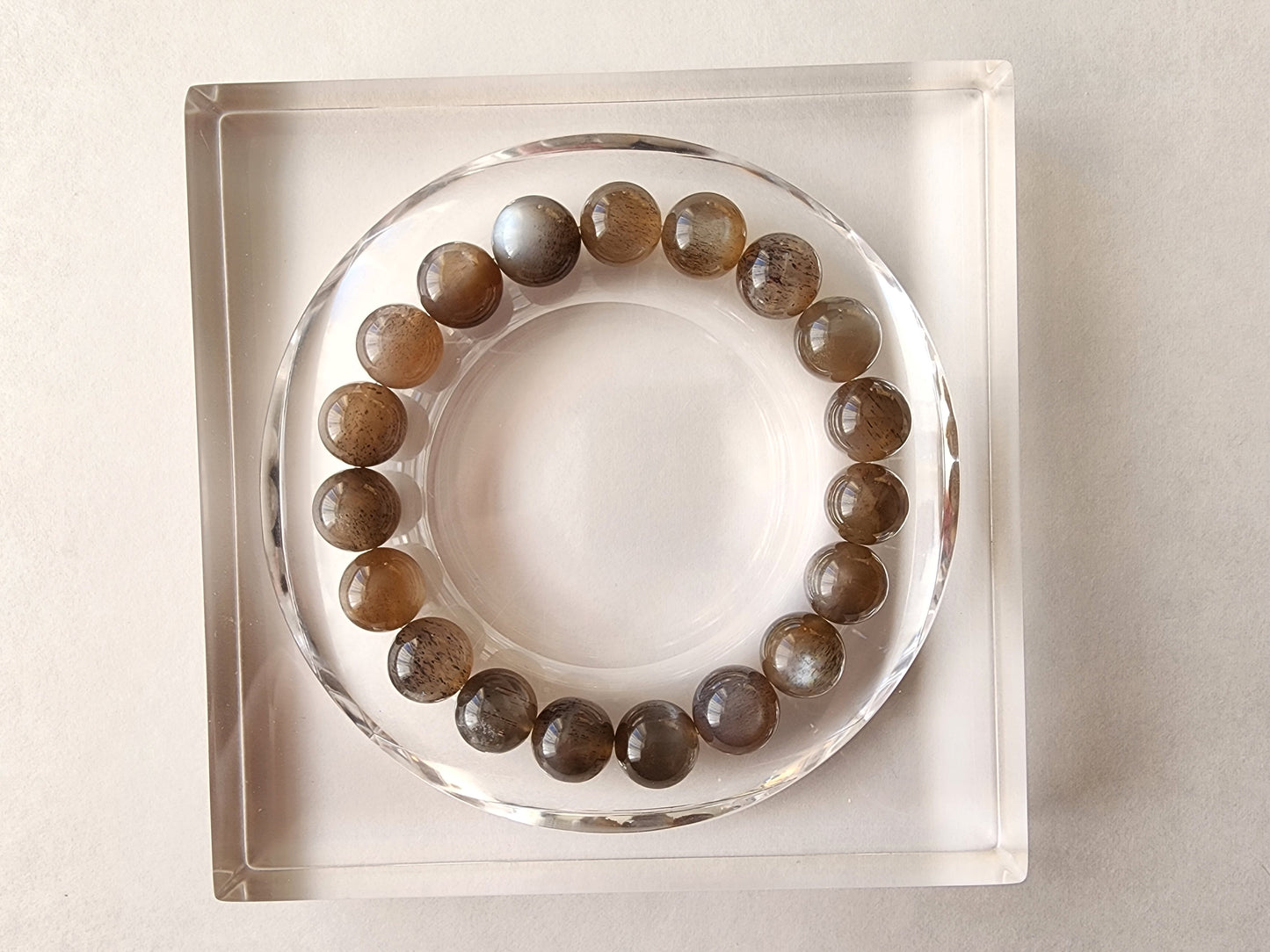 [Bracelet] Grounded in Strength: 10mm Black Sunstone 黑金太阳石 Round Bead Bracelet