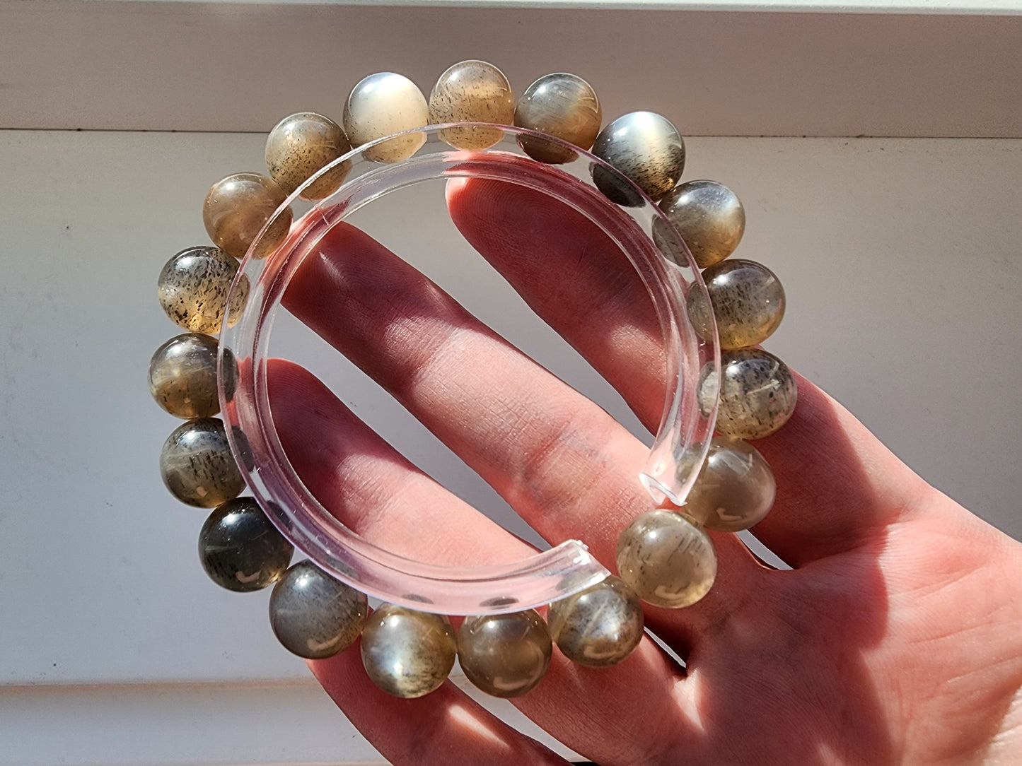 [Bracelet] Grounded in Strength: 10mm Black Sunstone 黑金太阳石 Round Bead Bracelet