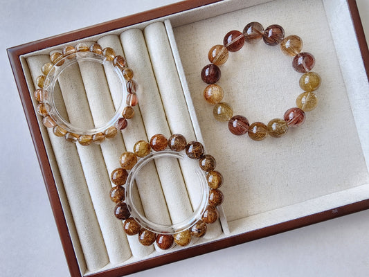 [Bracelet] Golden Glow: Rutilated Quartz 彩发晶 Bracelet