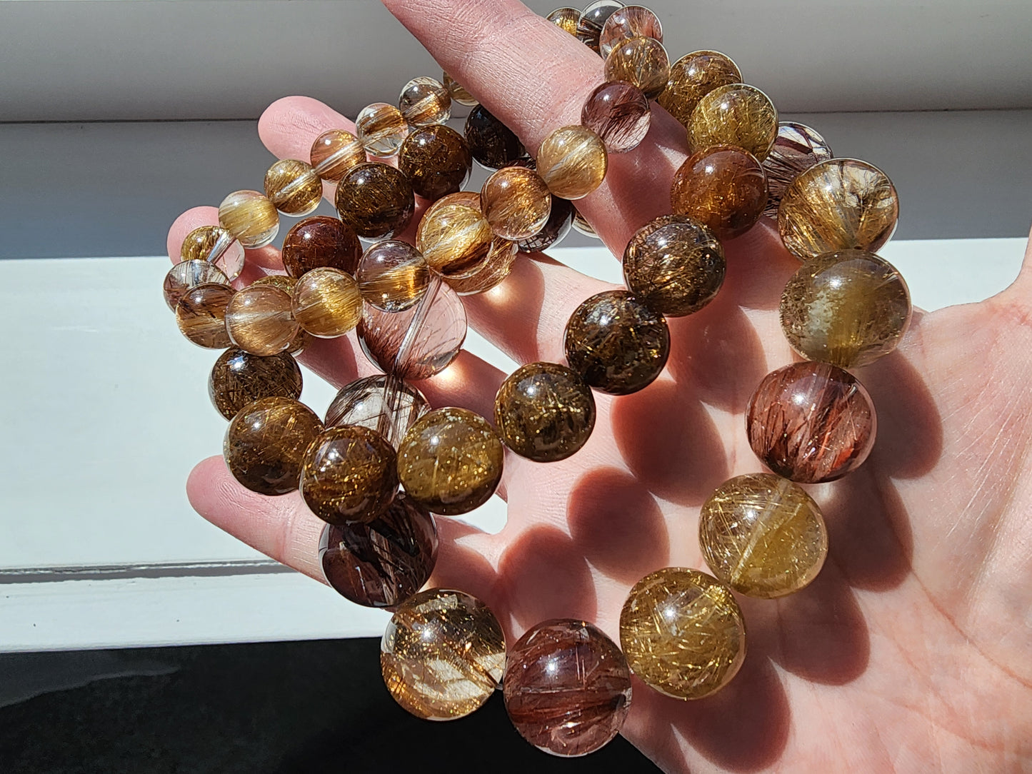 [Bracelet] Golden Glow: Rutilated Quartz 彩发晶 Bracelet