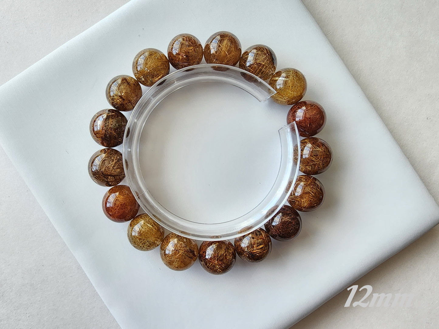 [Bracelet] Golden Glow: Rutilated Quartz 彩发晶 Bracelet