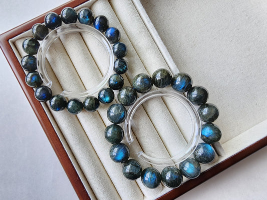 [Bracelet] Mystic Labradorite 拉长石 Round Bead Bracelet