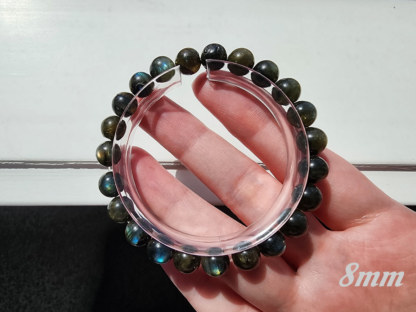 [Bracelet] Mystic Labradorite 拉长石 Round Bead Bracelet