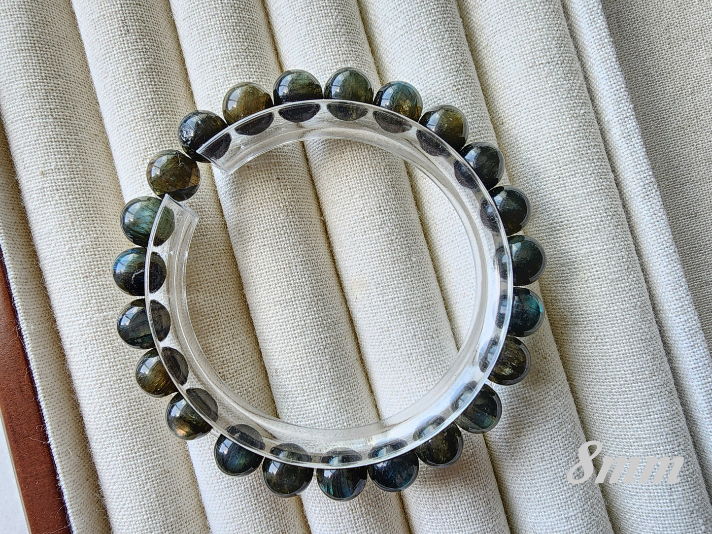 [Bracelet] Mystic Labradorite 拉长石 Round Bead Bracelet