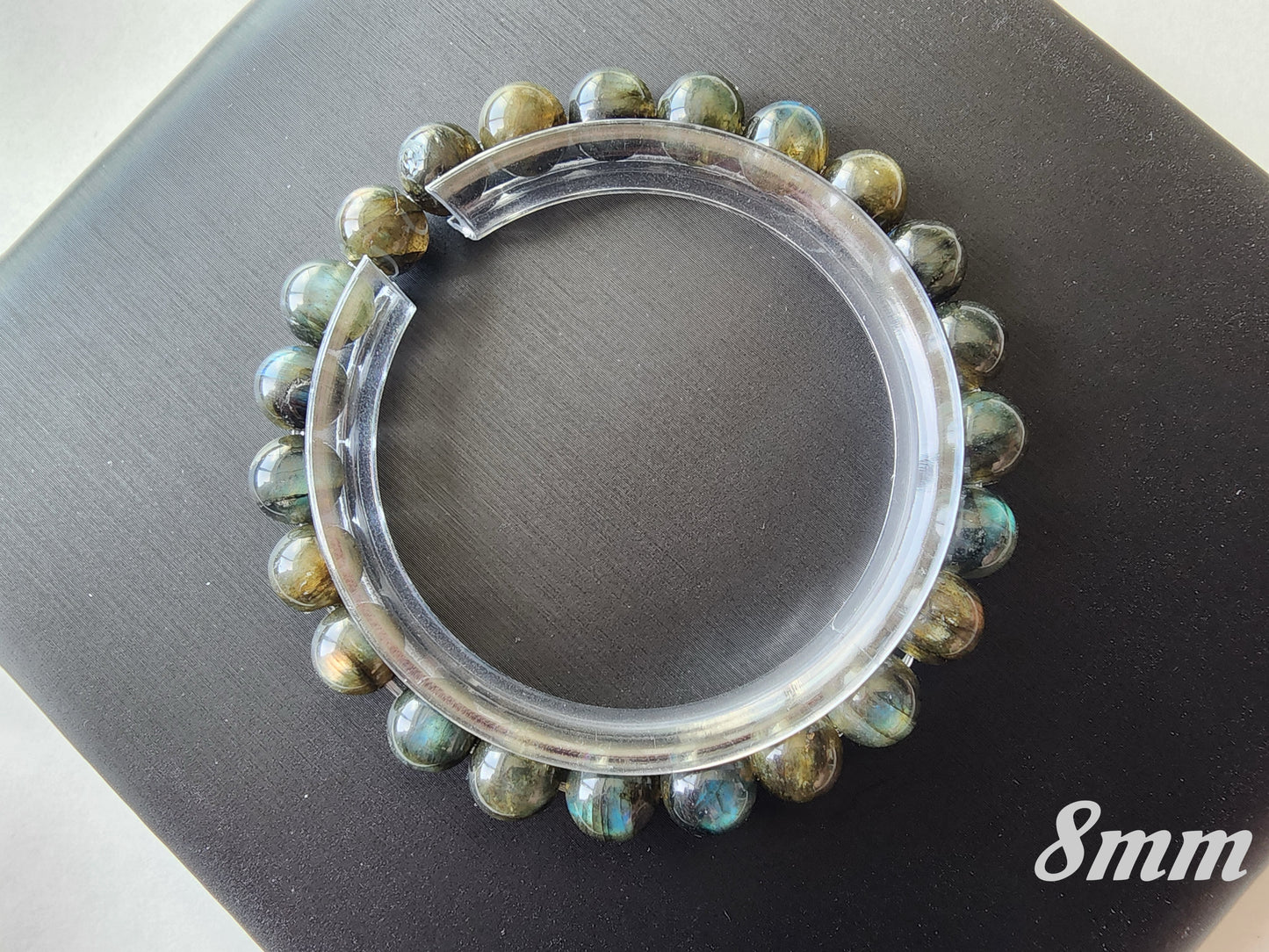 [Bracelet] Mystic Labradorite 拉长石 Round Bead Bracelet