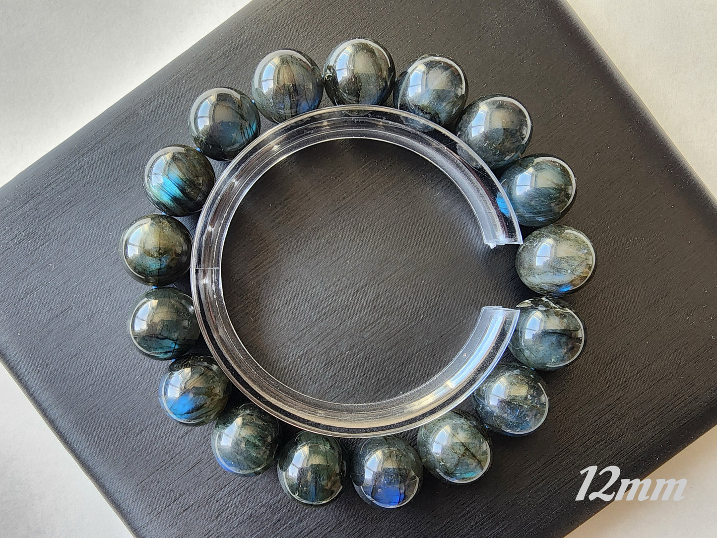 [Bracelet] Mystic Labradorite 拉长石 Round Bead Bracelet