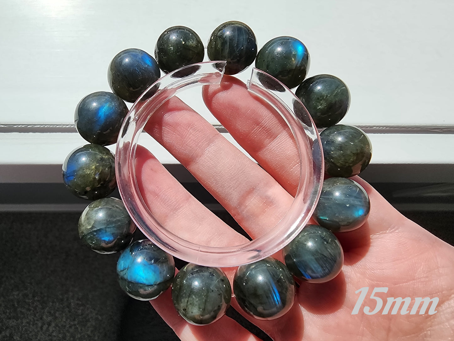 [Bracelet] Mystic Labradorite 拉长石 Round Bead Bracelet