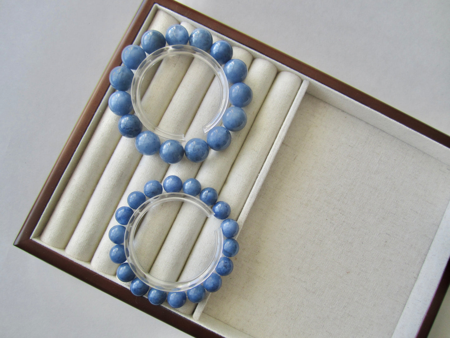 [Bracelet] Natural Dumortierite Quartz Round Bead Bracelet