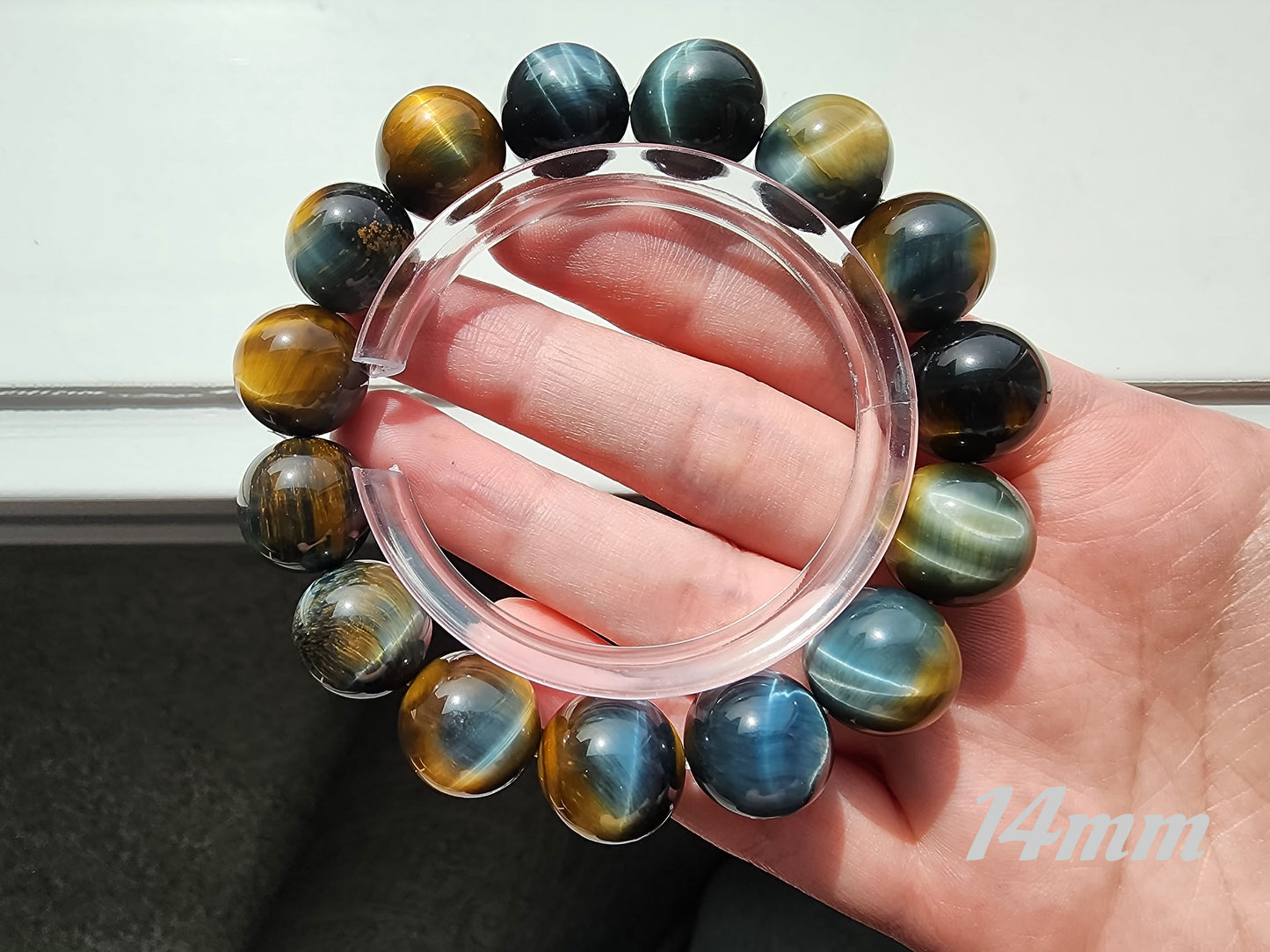 [Bracelet] Golden Blue Tiger Eye Inspiration Bracelet